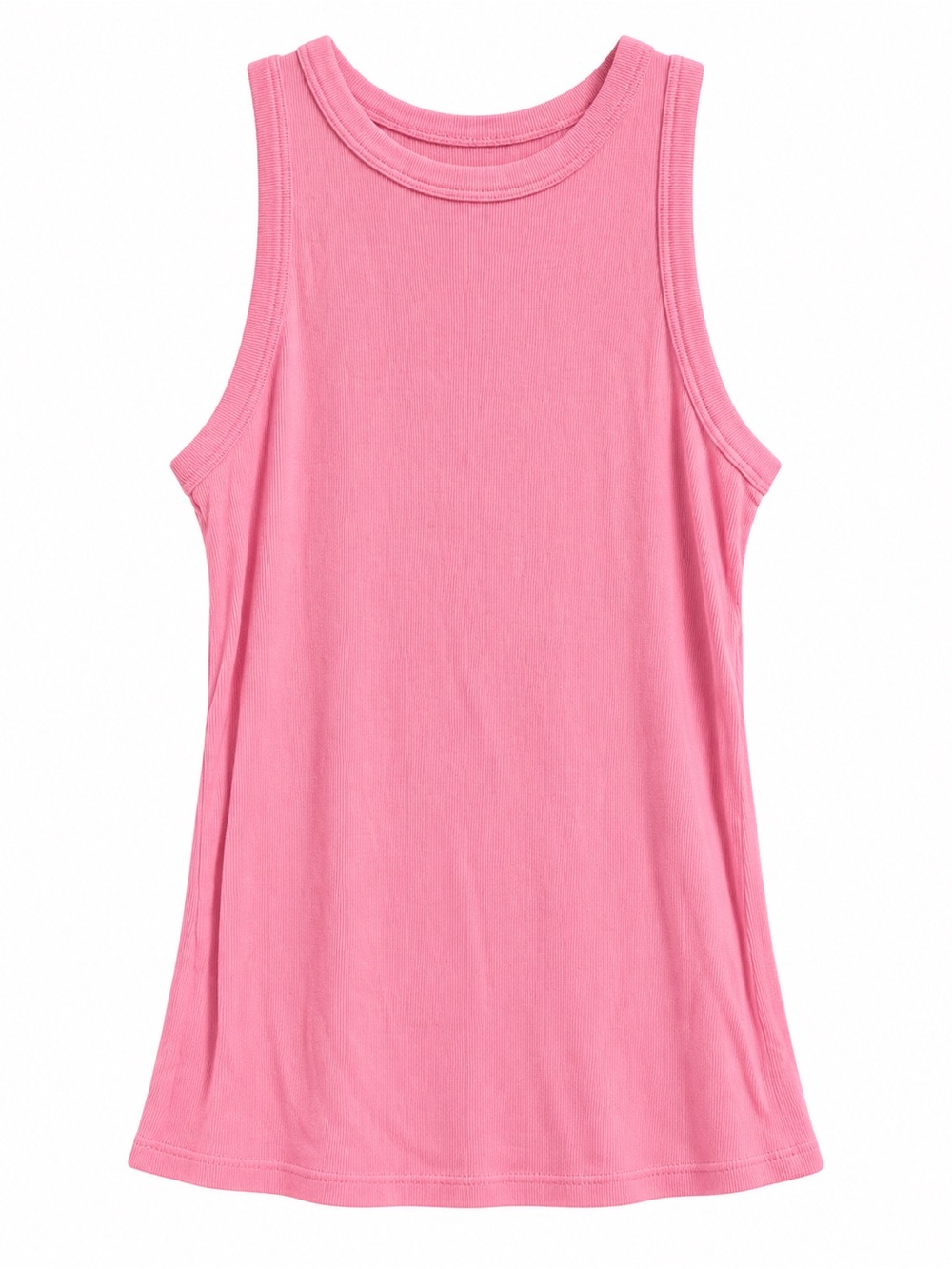 a new day Pink Girls Ribbed Tank Top